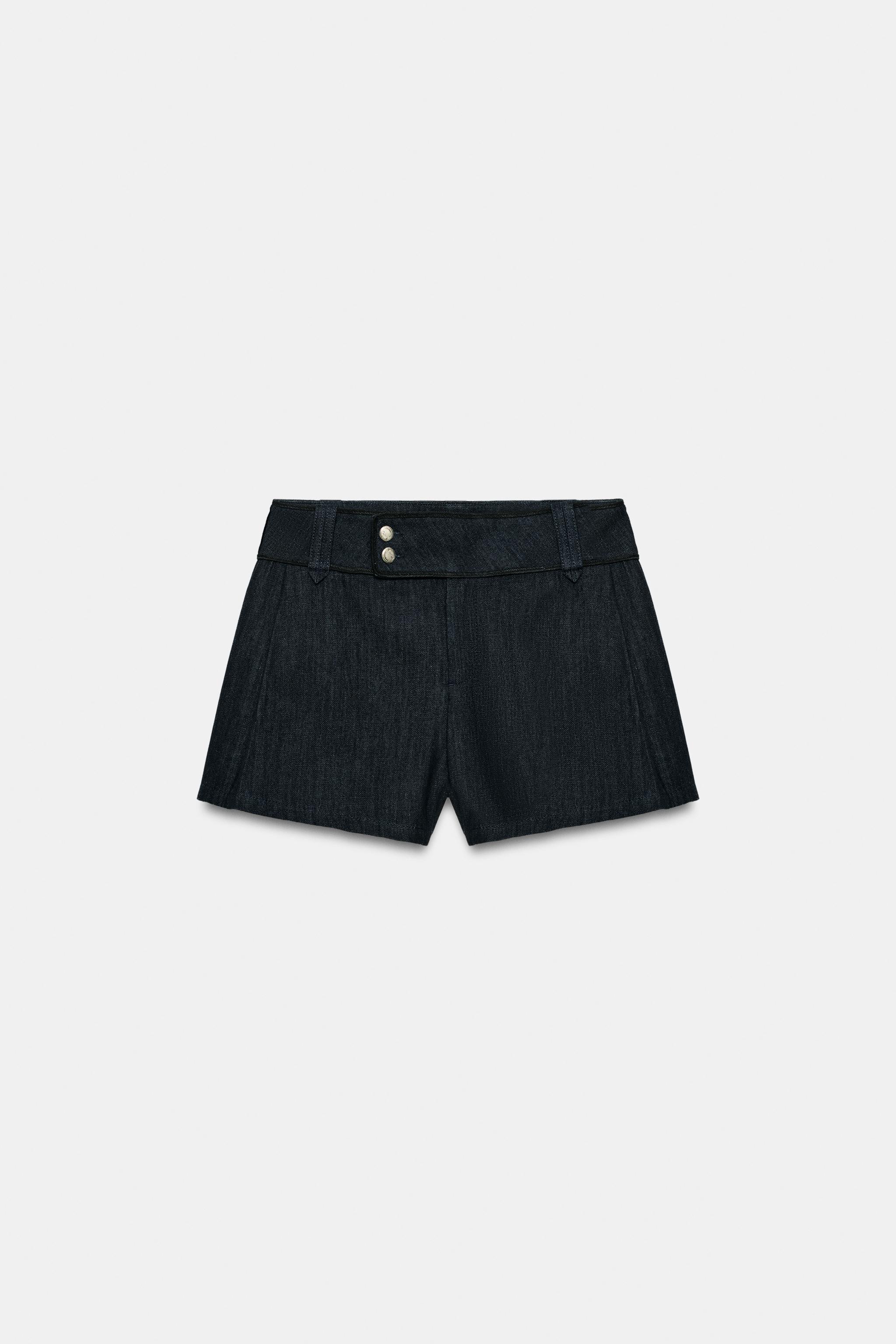 Женские юбки Zara CONTRAST PIPING SKORT — фото 6