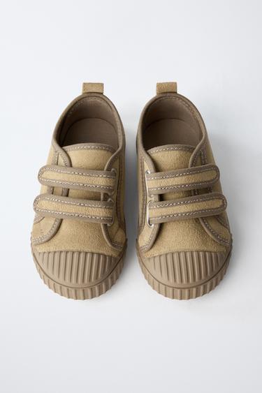 SPLIT SUEDE SNEAKERS - Light beige by Zara - Image 3