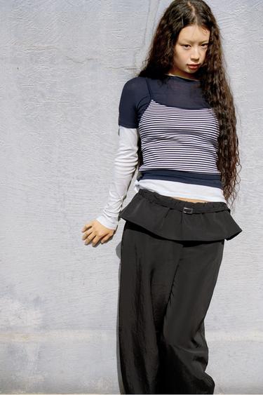 TRIPLE STRIPE EFFECT T-SHIRT - Navy blue by Zara - Image 0