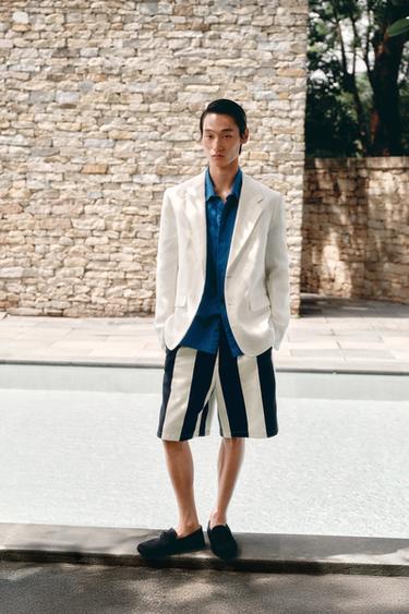 Zara 限量版真皮休閒樂福鞋 - 藍色