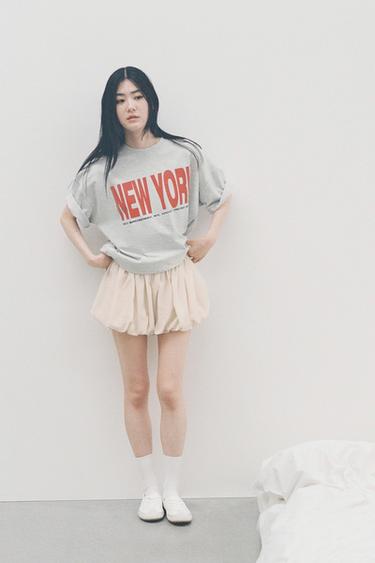 ZW COLLECTION 벌룬 스커트 팬츠 - Zara 베이지 / 그린