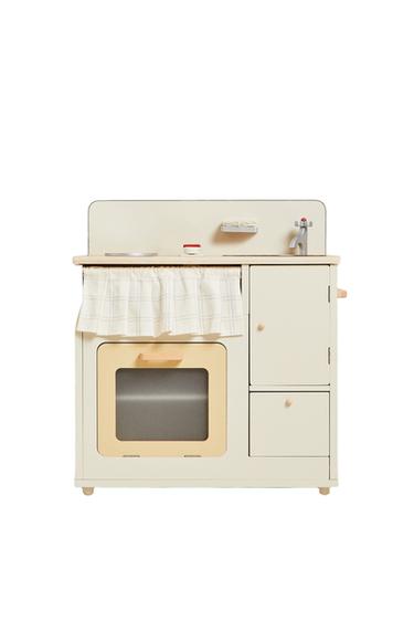 KIDS' WOODEN PLAY KITCHEN - Cream by Zara