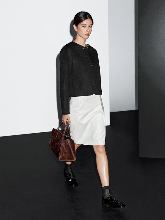 Short wool blend jacket