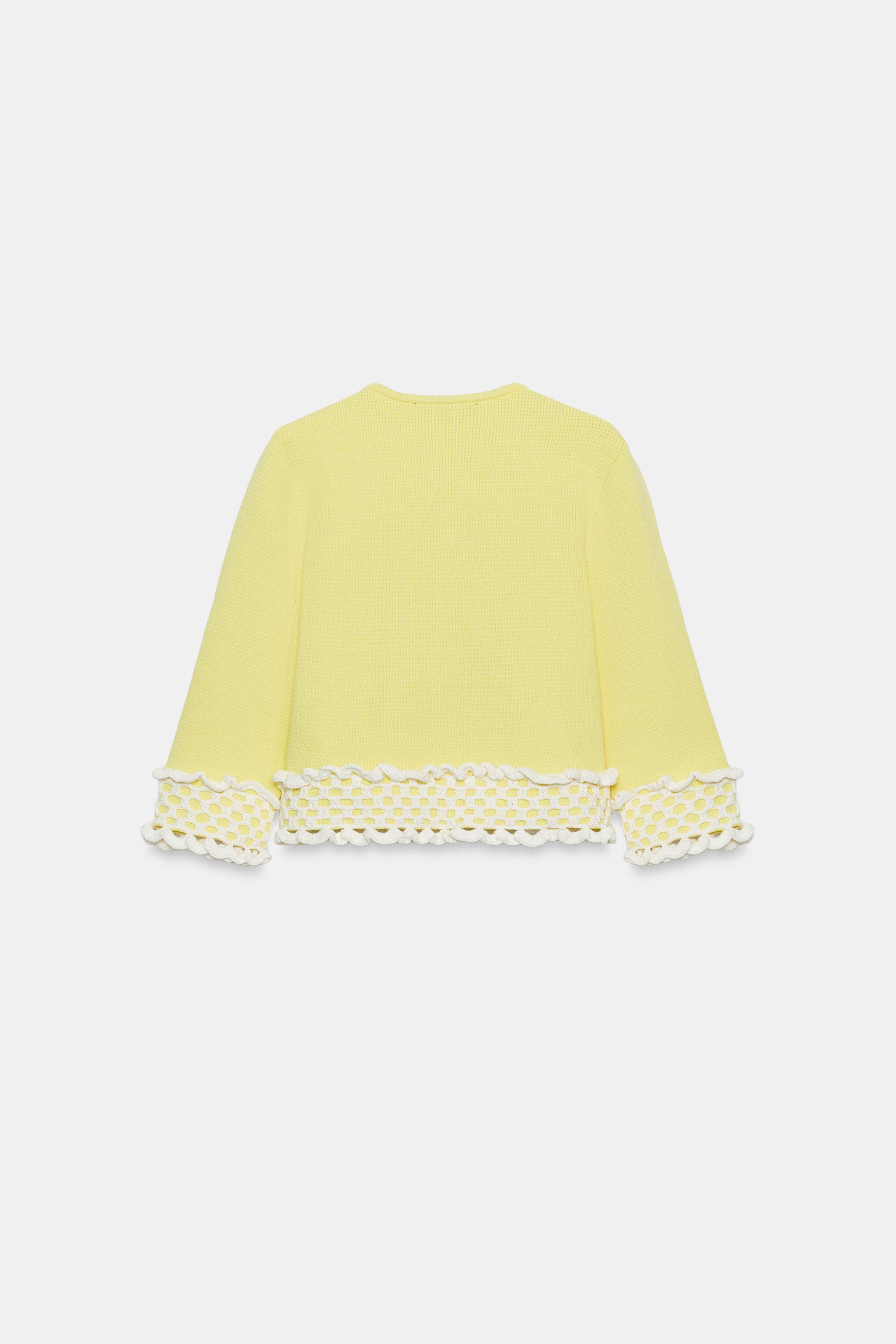 COMBINATION CROCHET KNIT JACKET