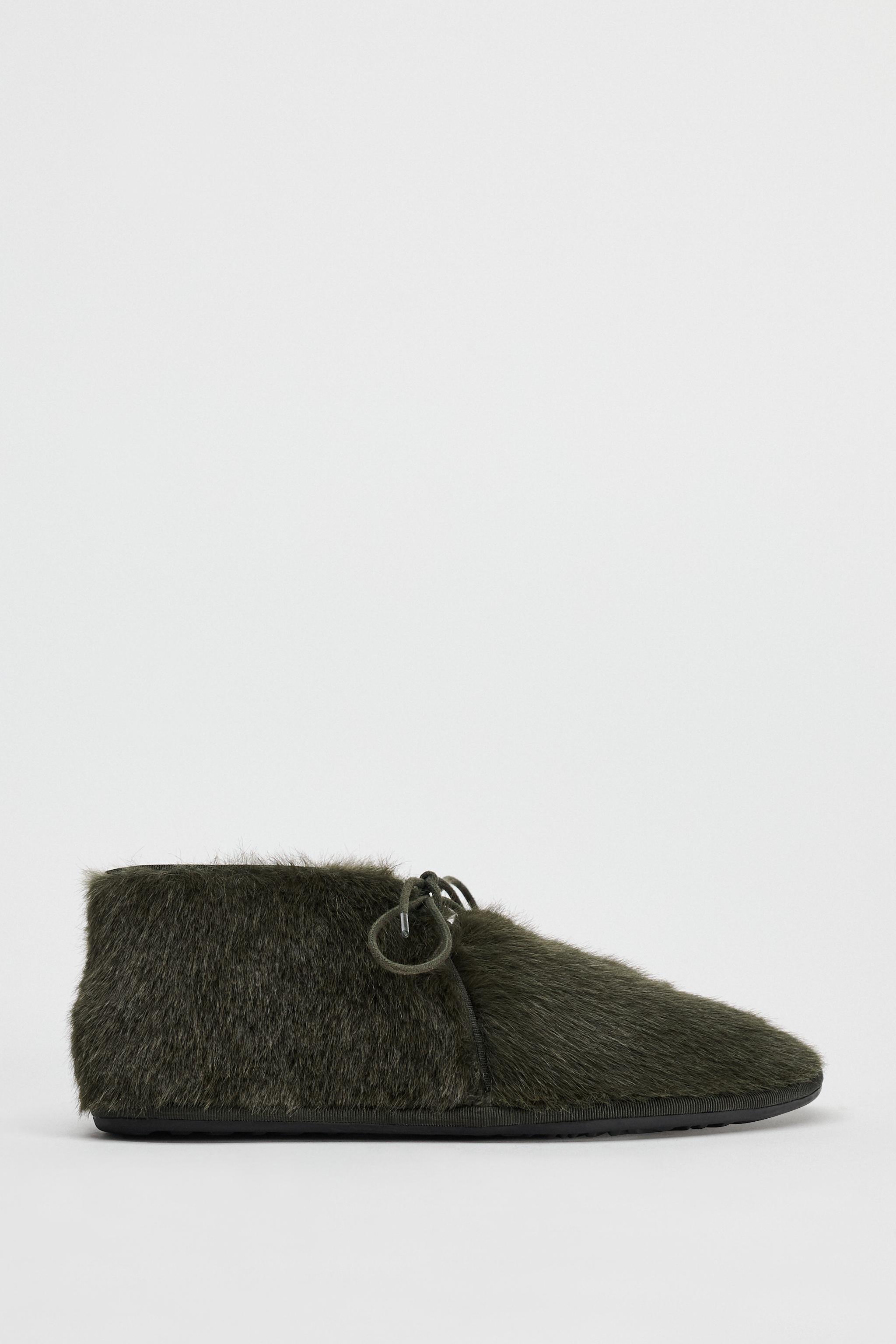 Zara fur sneakers fashion