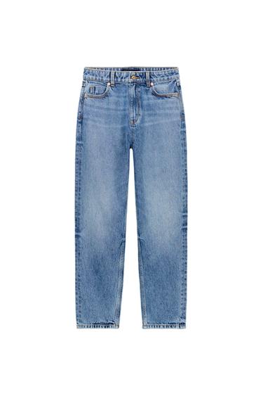 ДЖИНСЫ Z1975 MOM FIT С ВЫСОКОЙ ПОСАДКОЙ — ВЫЦВЕТШИЙ СИНИЙ от Zara