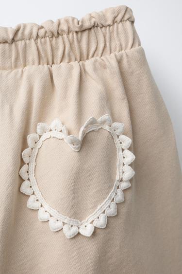 BAGGY TROUSERS WITH CROCHET DETAIL - Light beige by Zara - Image 3