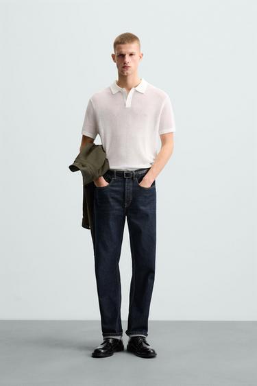 POLO ESTRUCTURA CALADOS - Crudo de Zara - Imagen 0