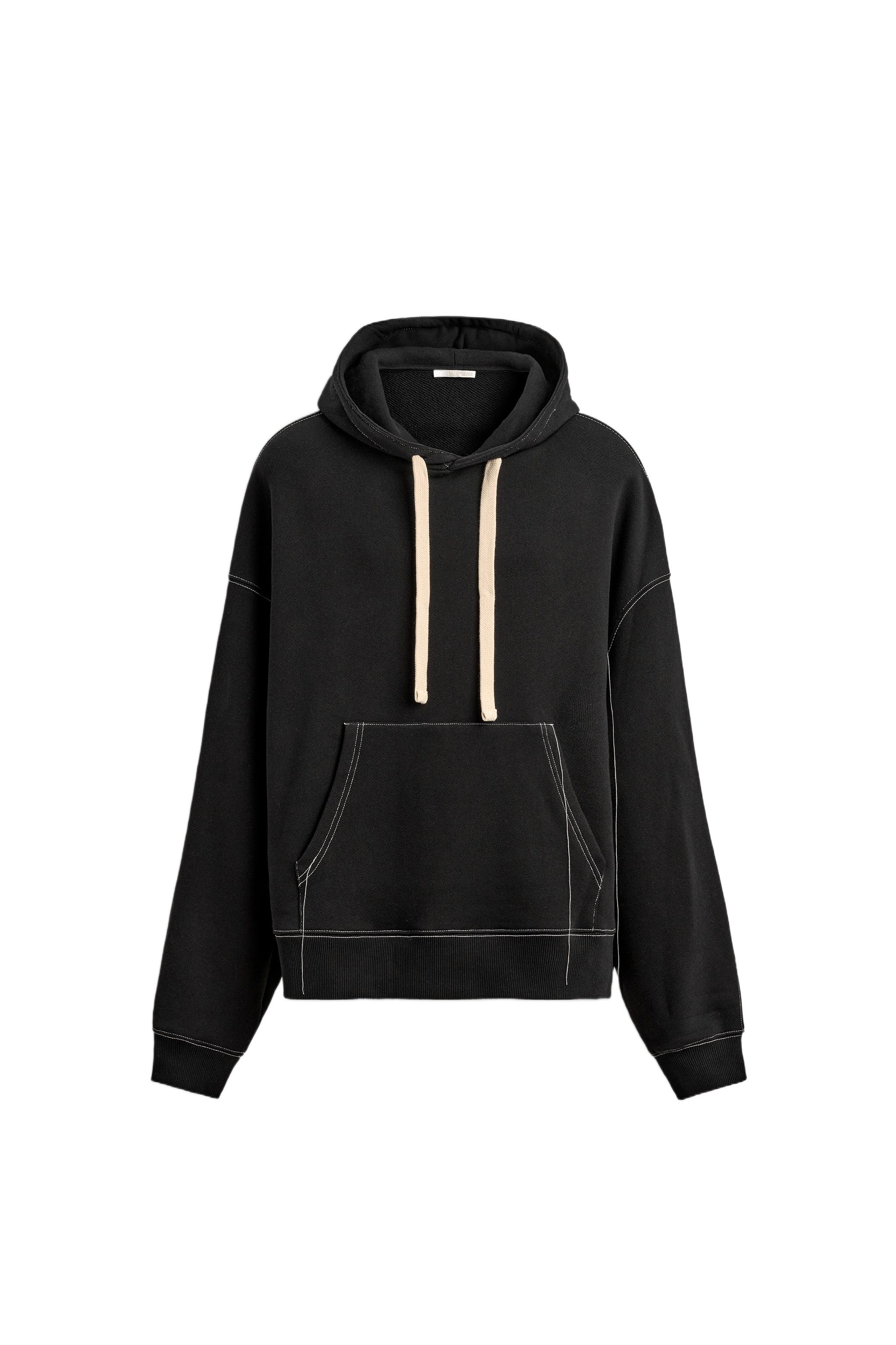 CONTRAST HOODIE - Black | ZARA Australia