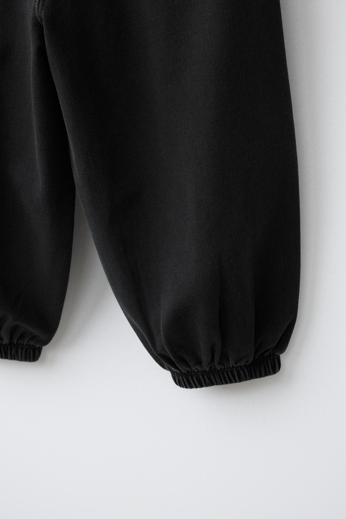 Детские брюки Zara Solid Jogger, цвет: Чёрный — фото 5
