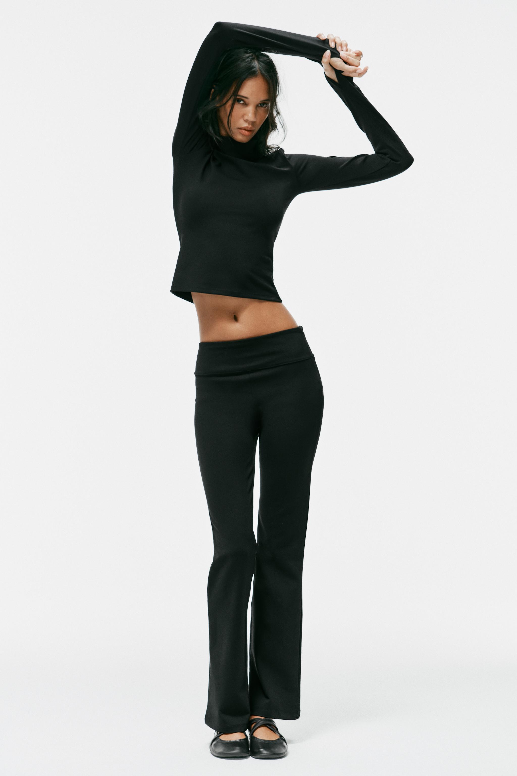 STRETCH FLARE PANTS - Black | ZARA United States