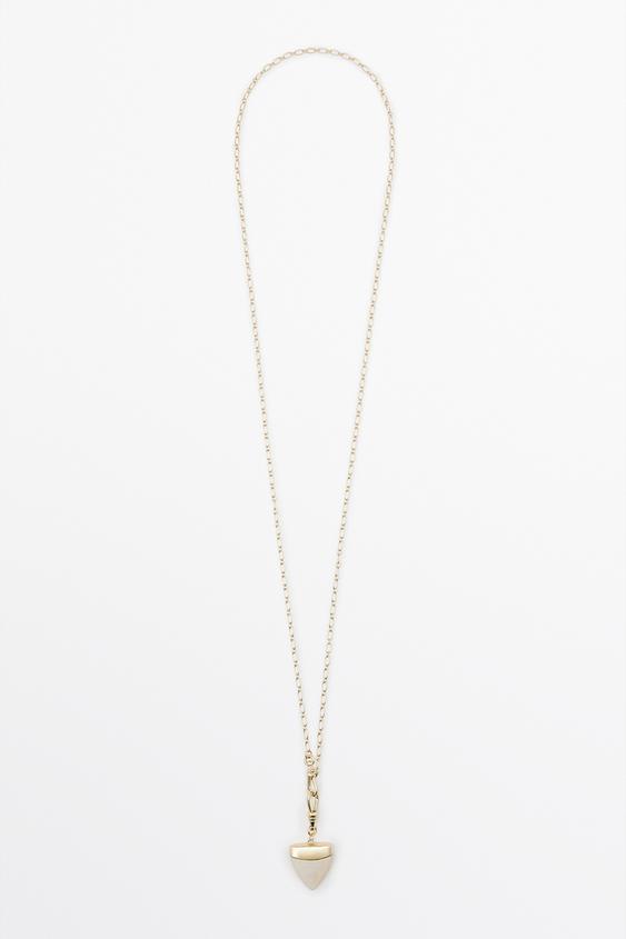 Stone tusk necklace from Zara - $100
