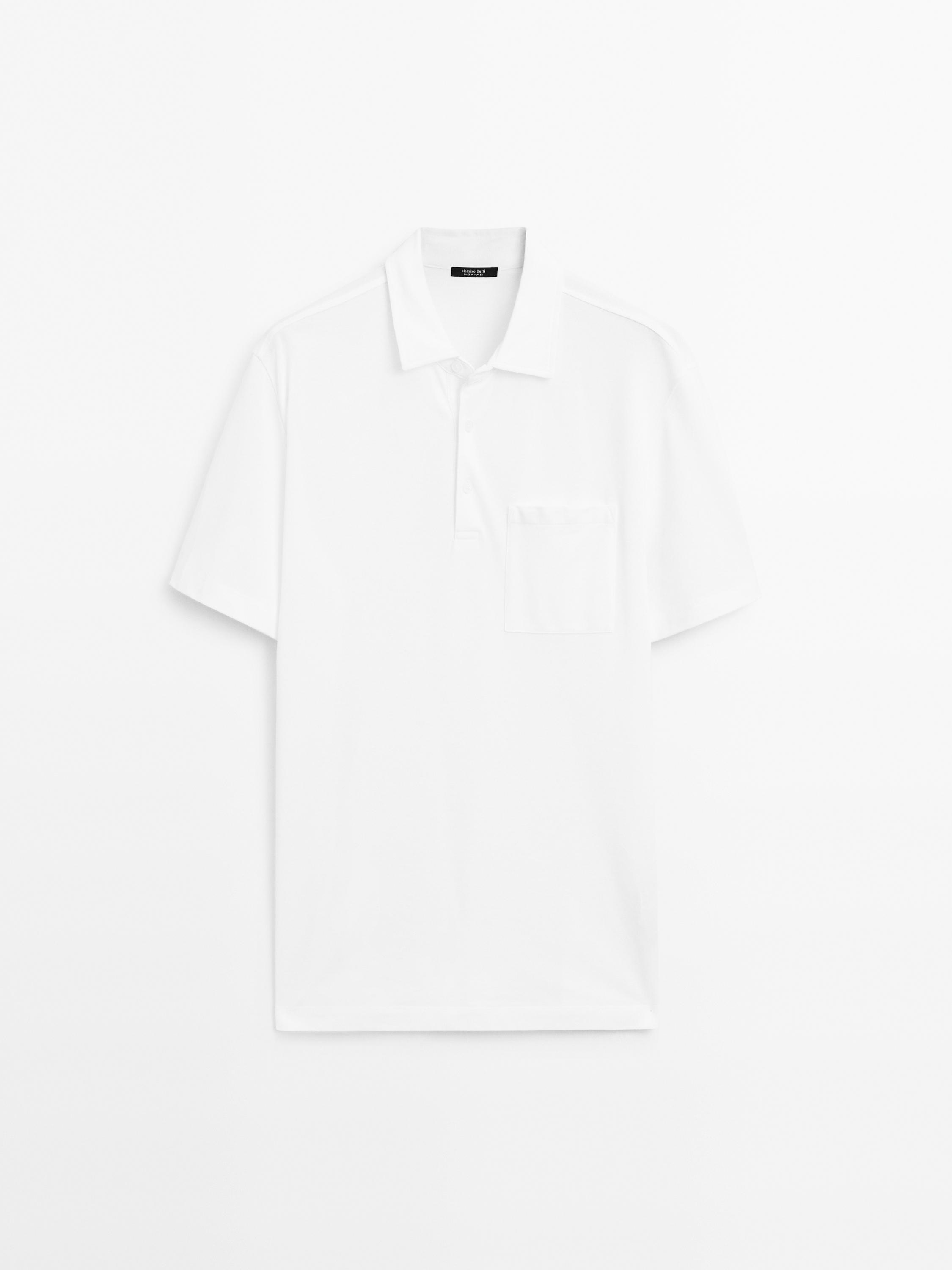 Piqué textured 100% cotton polo shirt