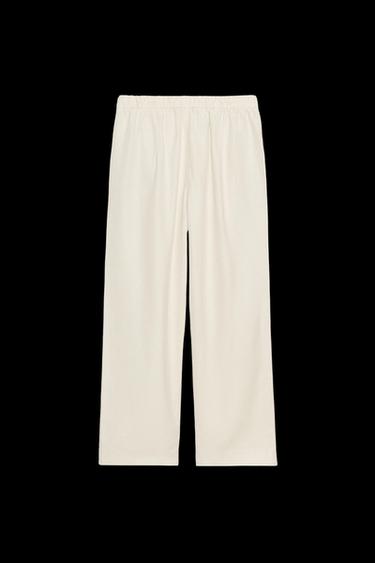 PANTALÓN JOGGER WIDE LEG ZW COLLECTION - Crudo de Zara