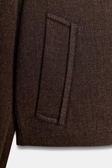 VESTE DOUCE AVEC FINITIONS EN MATIÈRE SYNTHÉTIQUE - Marron de Zara - Image 10