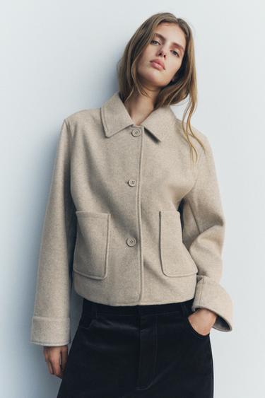 VESTE SOUPLE À POCHES - Sable / Chiné de Zara - Image 2
