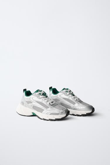 MESH TRAINERS - Green by Zara
