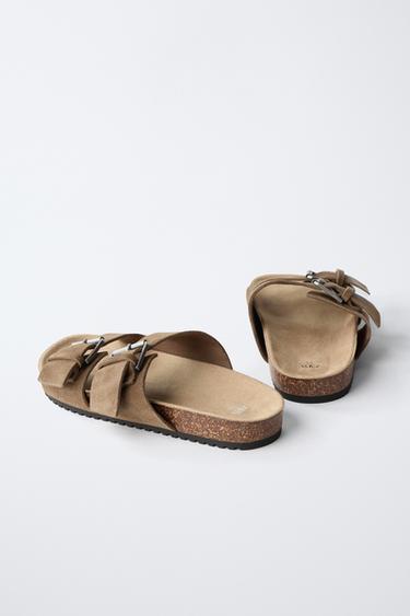 LEATHER SANDALS - Brown by Zara - Image 6