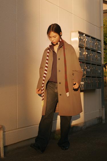 TRENCH MIDI ZW COLLECTIONダークキャメルZaraのTRENCH MIDI ZW COLLECTION - ダークキャメル 