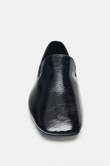 PATENT-EFFECT LOAFERS - Black by Zara - Image 3