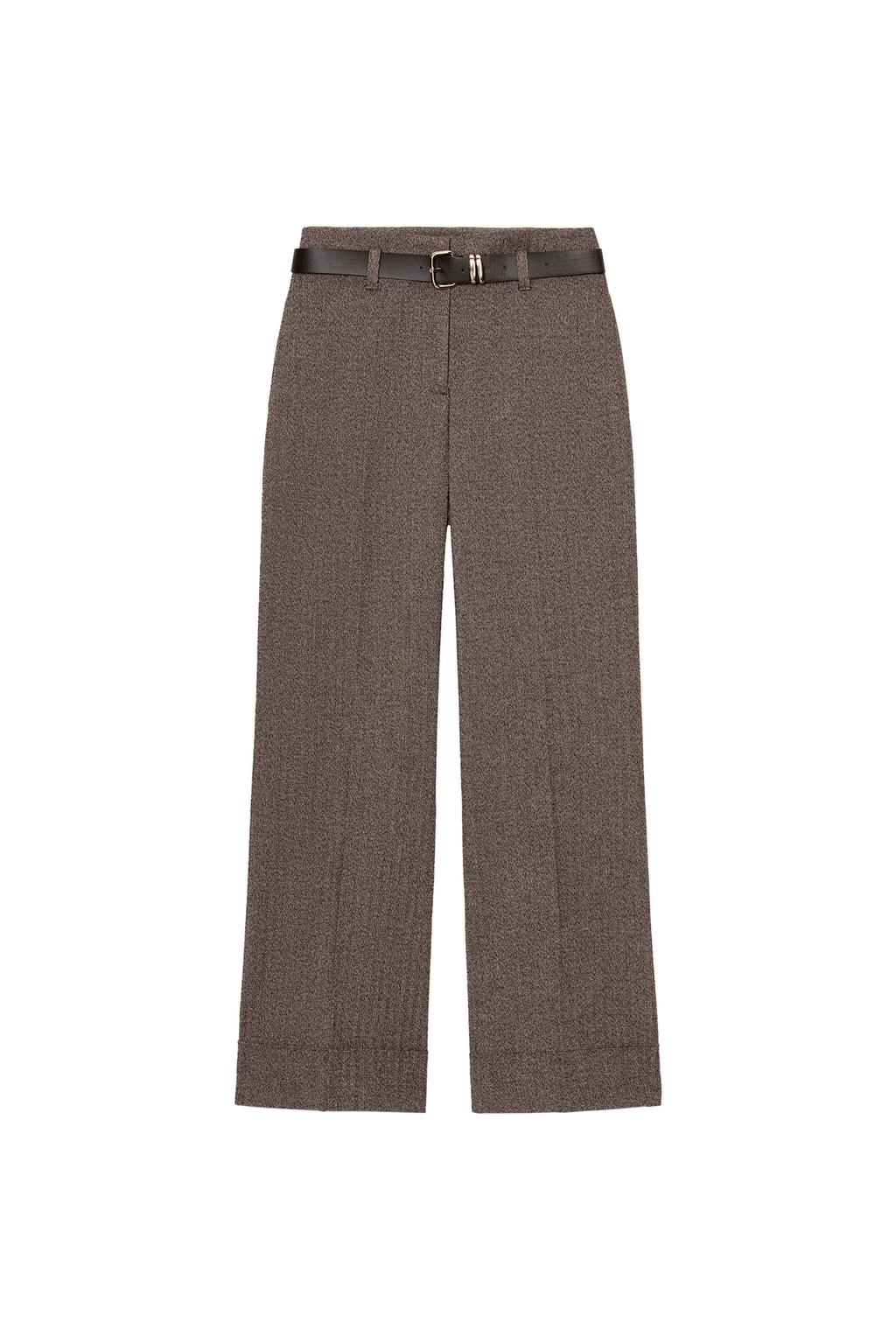 HERRINGBONE BELTED PANTS - image 3