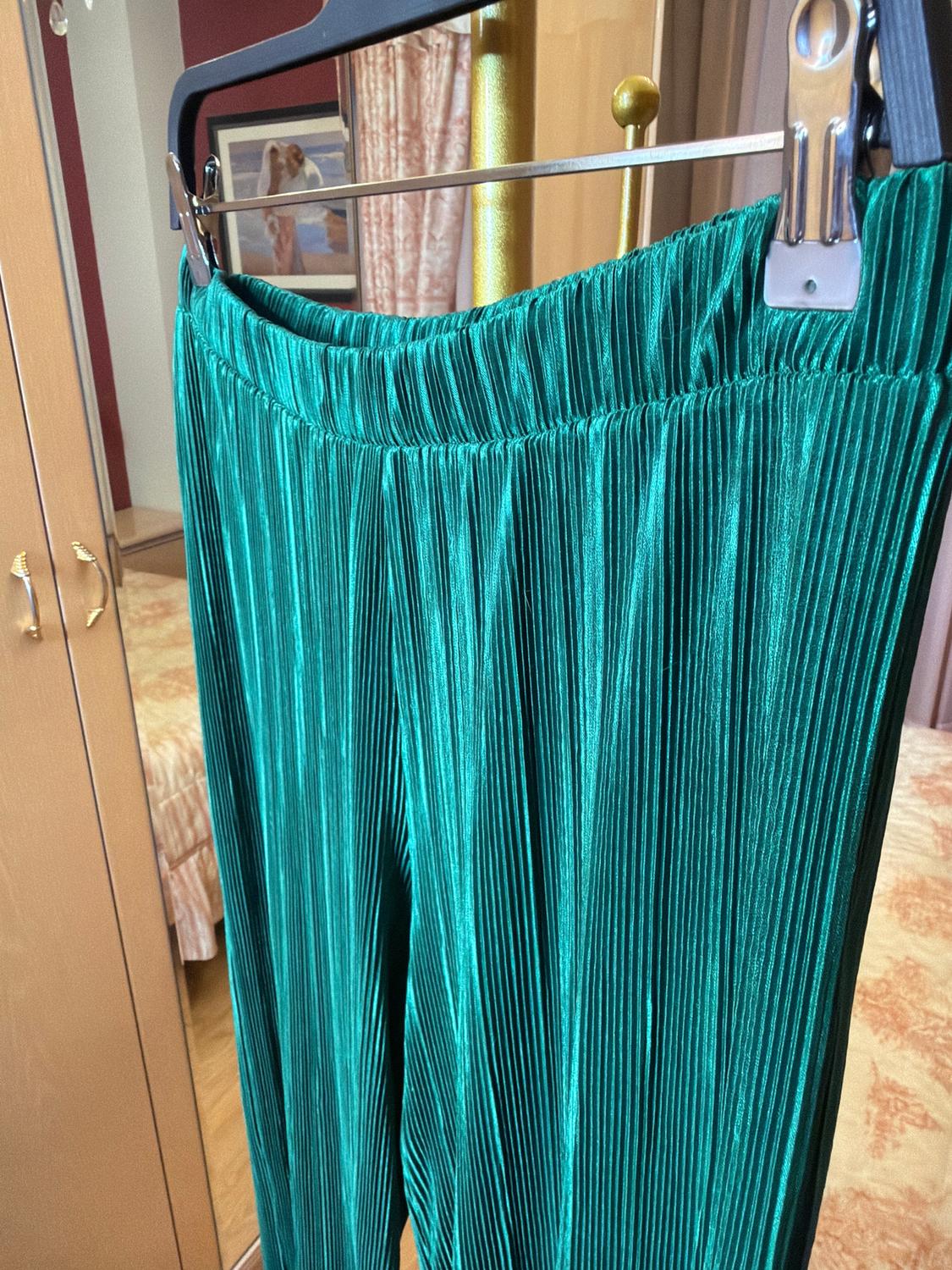 FINELY PLEATED PALAZZO TROUSERS - Image 4