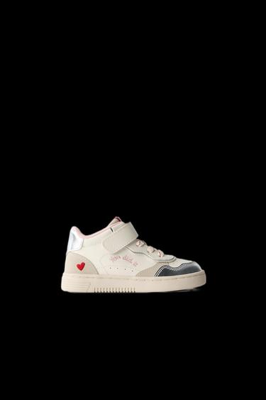 HOHER SNEAKER MIT HERZ - Weiß von Zara - Bild 0