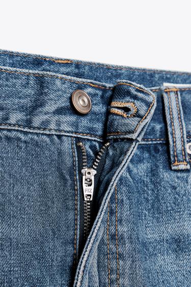 MINI JUPE EN JEAN TRF TAILLE BASSE - Bleu de Zara - Image 6