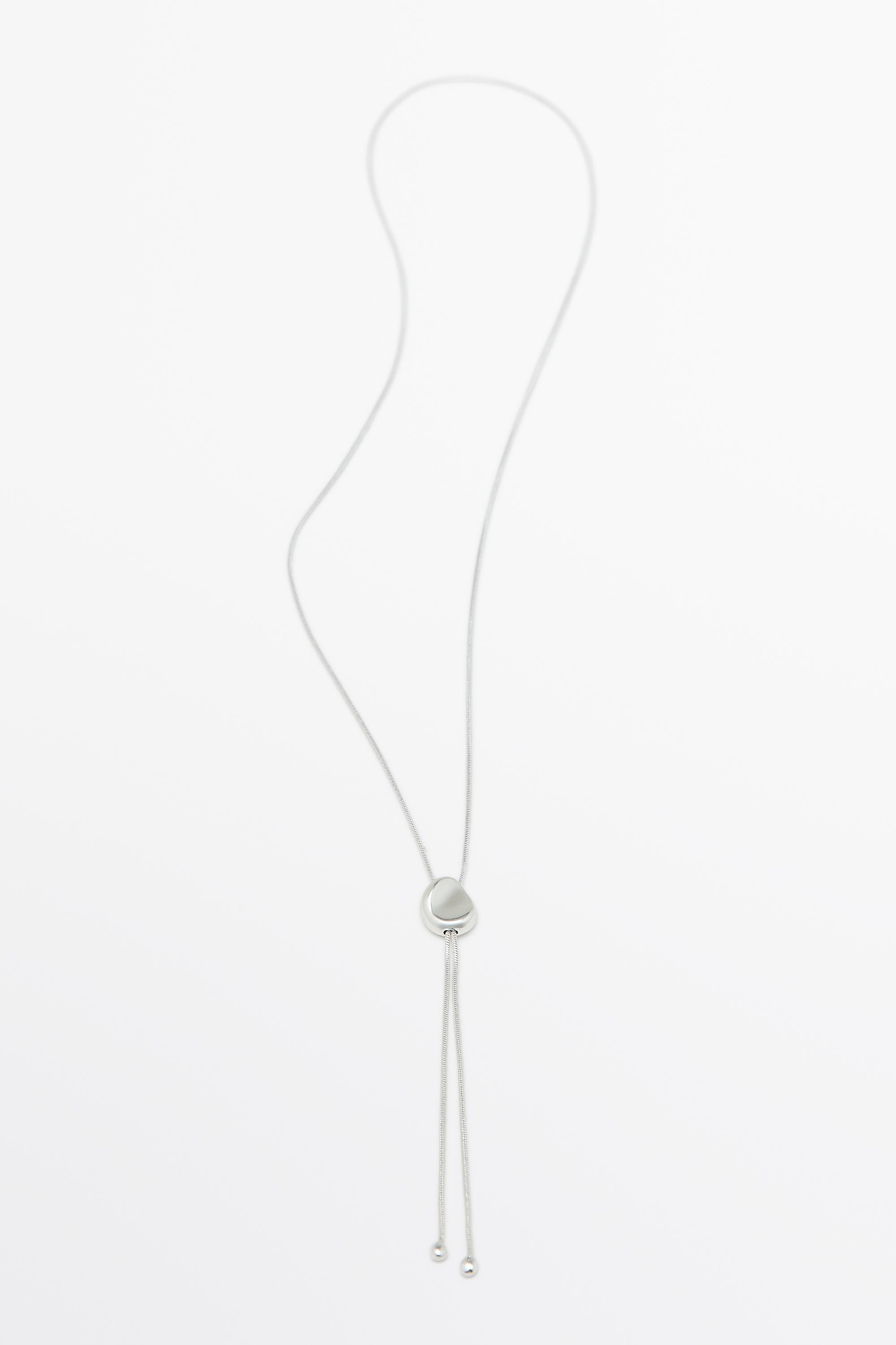 Lariat necklace — Silver