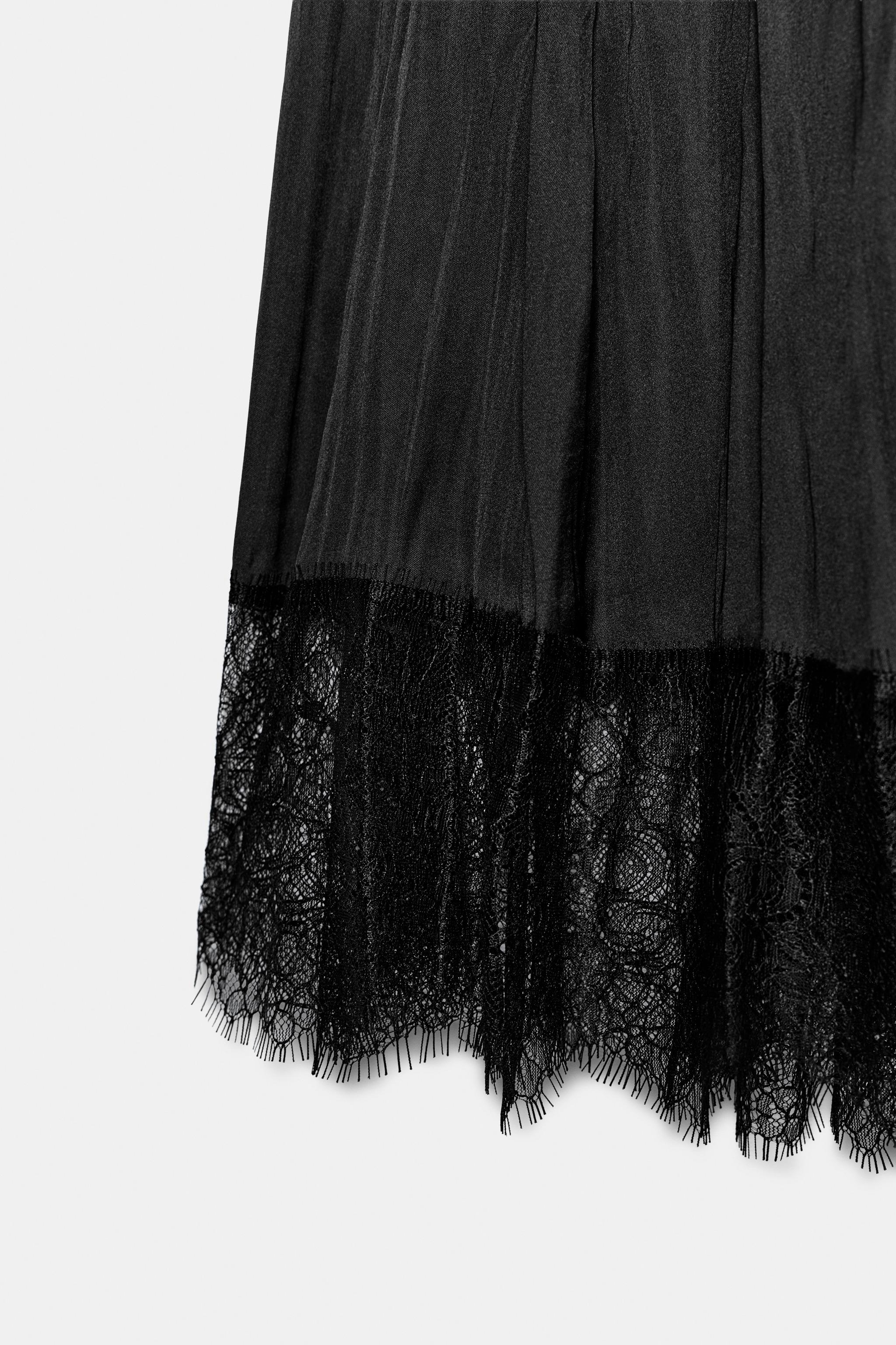 ZW COLLECTION SATIN LACE HALTER DRESS