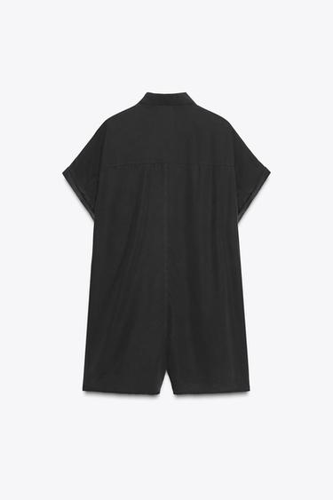 FLOWING JUMPSUIT WITH POCKETS - Black by Zara - Image 3