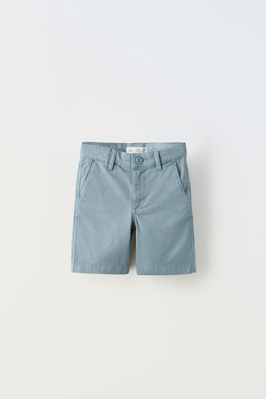 PLAIN CHINO BERMUDA SHORTS - Light blue by Zara