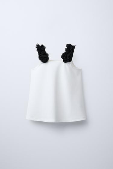 FLORAL VEST TOP - White by Zara - Image 0
