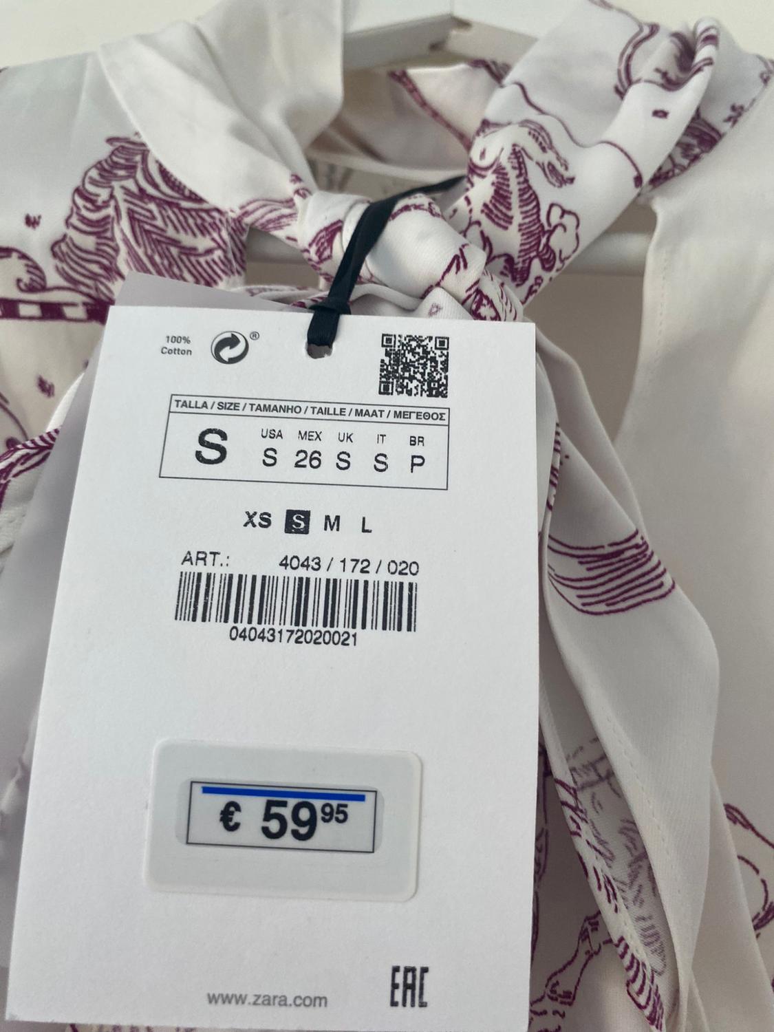 PRINTED SHIRT WITH TIED DETAIL - Image 5