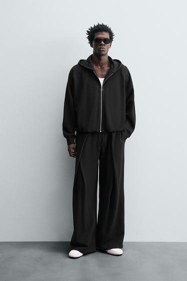 LIMITED EDITION VOLUME ZIP-UP HOODIE - Black by Zara - Image 0