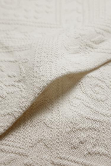 GEOMETRIC PATTERN CUSHION COVER - Beige by Zara - Image 3