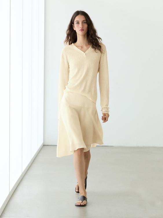 Flowing asymmetric midi skirt from Zara - $160