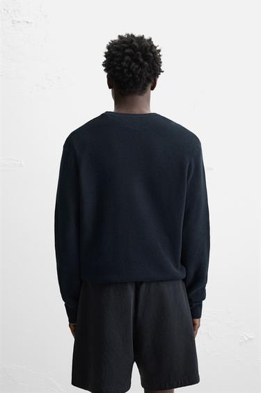 JERSEY REGULAR FIT STRUCTURÉ - Bleu marine de Zara - Image 2