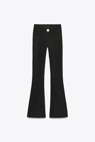 LEGGINGS WITH METAL APPLIQUÉ - Black by Zara
