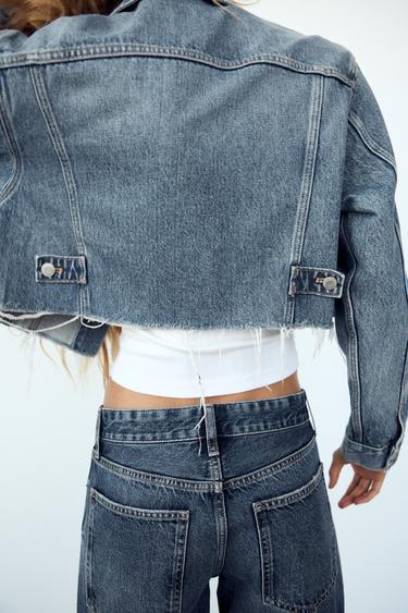 CROPPED DENIM JACKET - Blue by Zara - Image 4