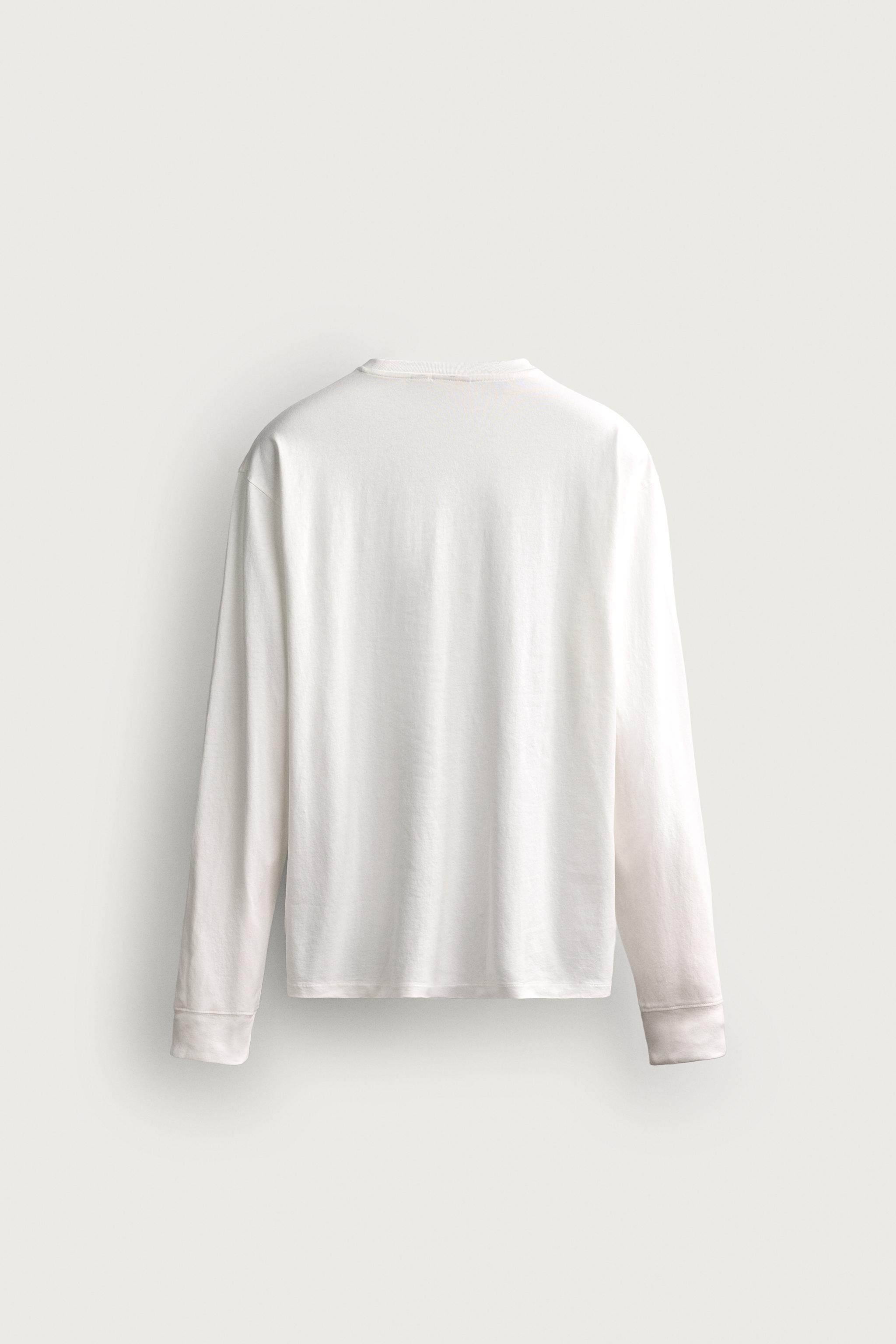 Zara HAFİF UZUN KOLLU T-SHIRT görsel 8