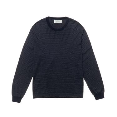 ČRTAST PULOVER IZ BOMBAŽA IN KAŠMIRJA - Siva / Modra od Zare