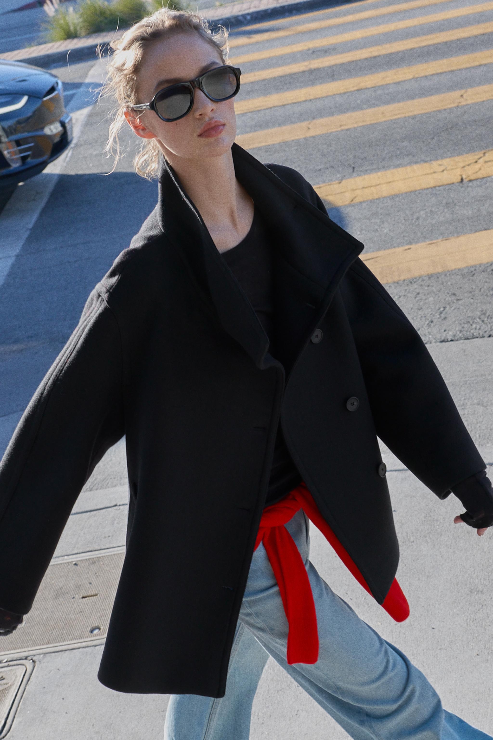 HIGH NECK WOOL BLEND SHORT COAT