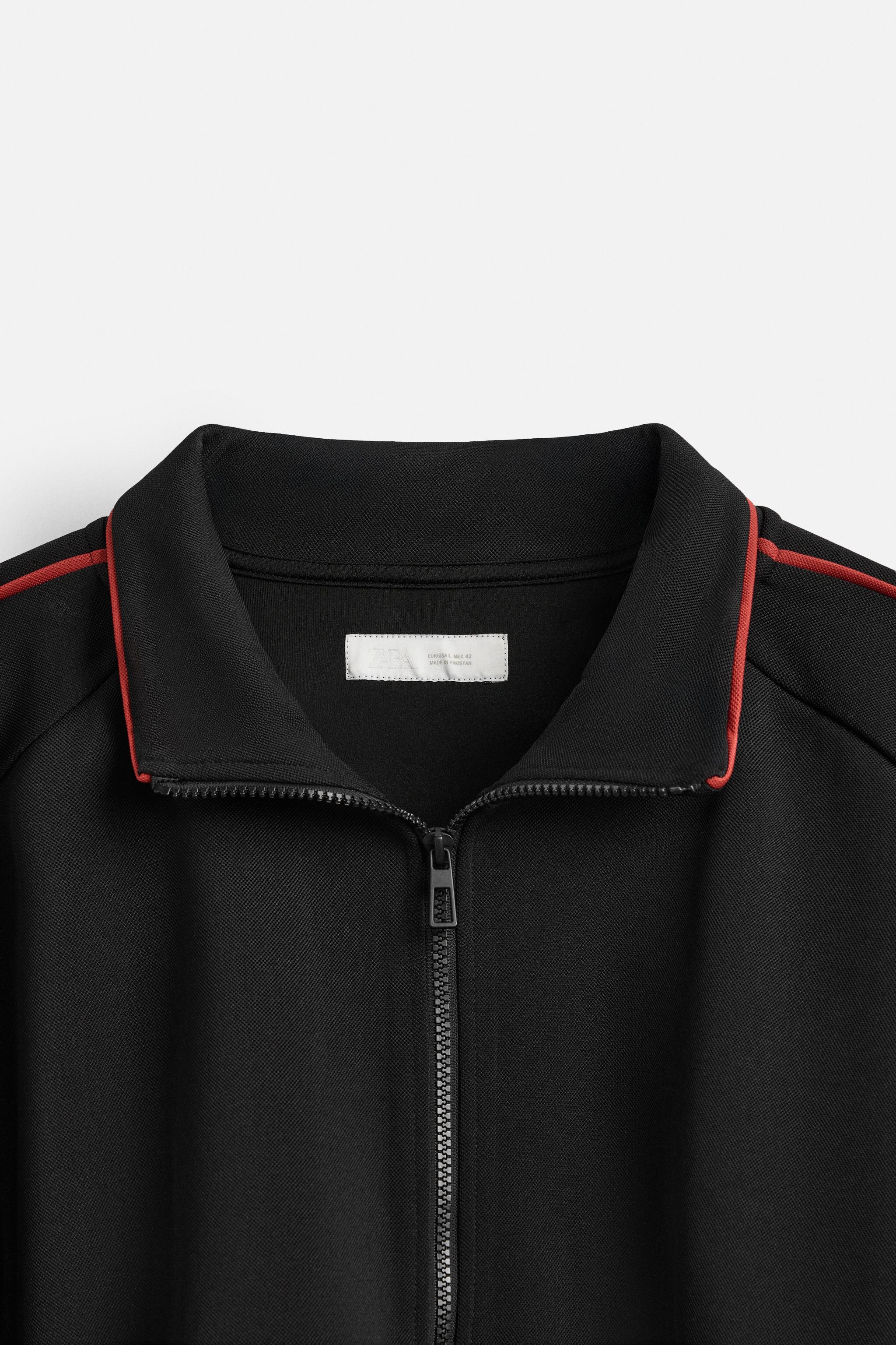RETRO FOOTBALL JACKET - Black | ZARA South Africa
