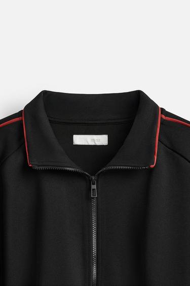 VESTE RÉTRO FOOTBALL - Noir de Zara - Image 8