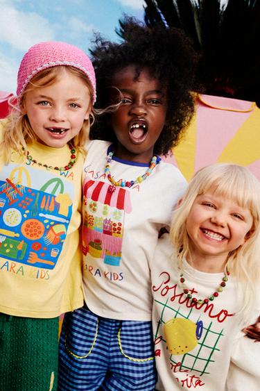 ФУТБОЛКА С ГРАФИЧЕСКИМ ПРИНТОМ CASA LAWA X ZARA KIDS — ЖЕЛТЫЙ от Zara