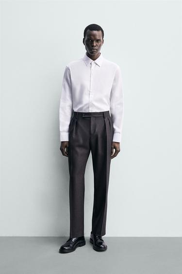 EASY CARE TEXTURED SHIRT - White by Zara