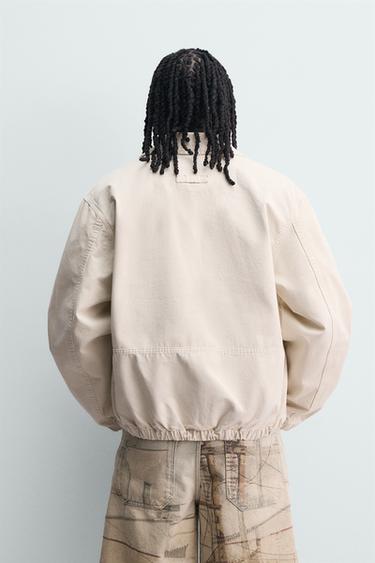 RELAXED FIT JACKET WITH PATCHES - Ecru by Zara - Image 2