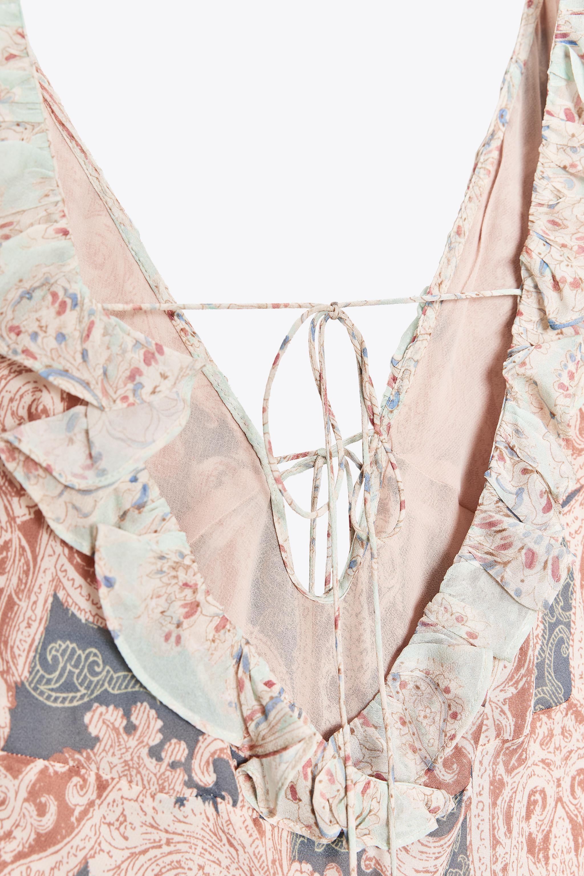 ZARA ZW COLLECTION プリント柄キャミソールワンピース 3545/575 ZW COLLECTION プリント柄キャミソールワンピース - プリント地