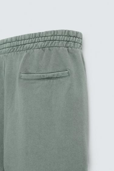 WASHED JOGGER BERMUDA SHORTS - washed green by Zara - Image 9